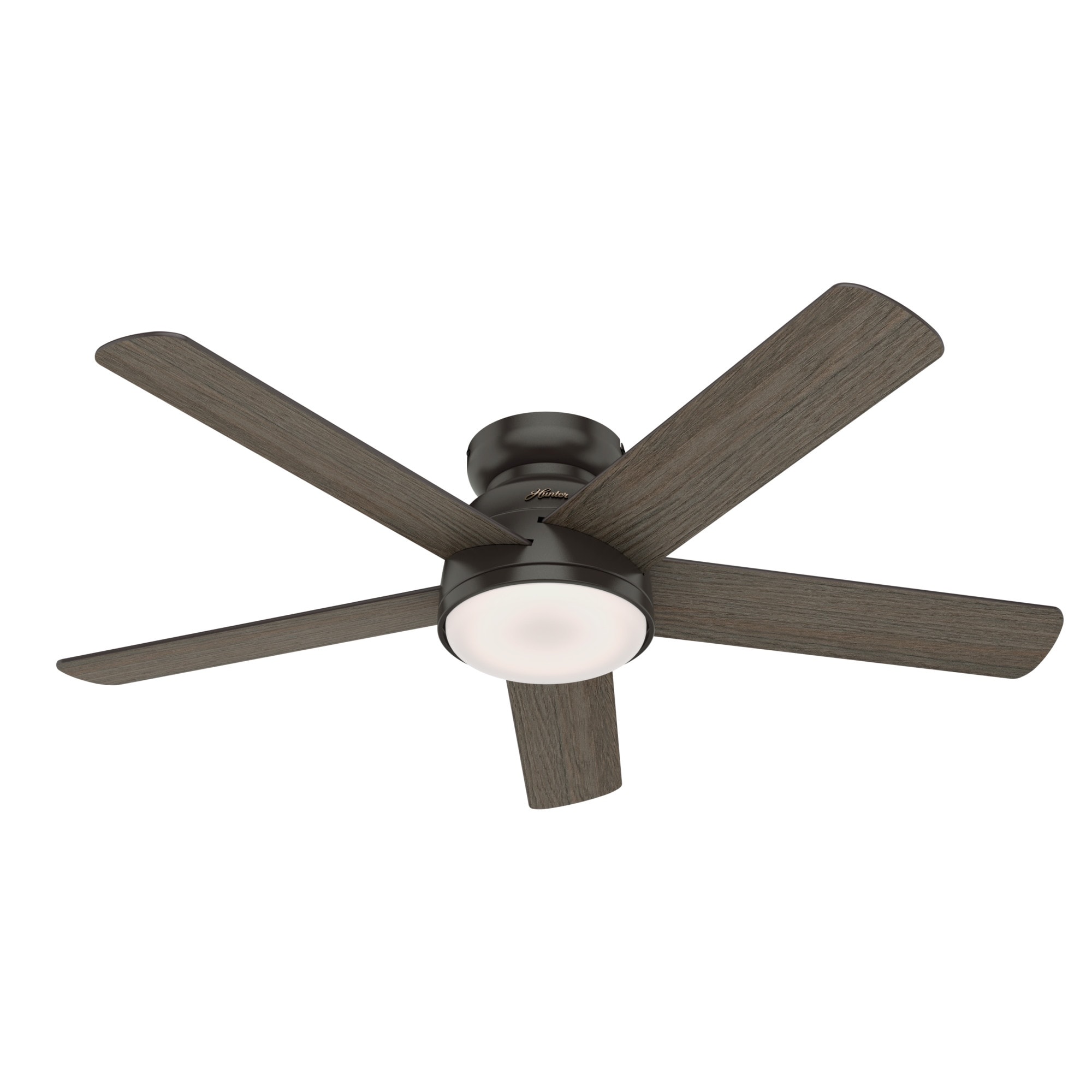 Hunter 54 Wifi Romulus Low Profile Ceiling Fan With Led Light Kit And Handheld Remote Overstock 28713285