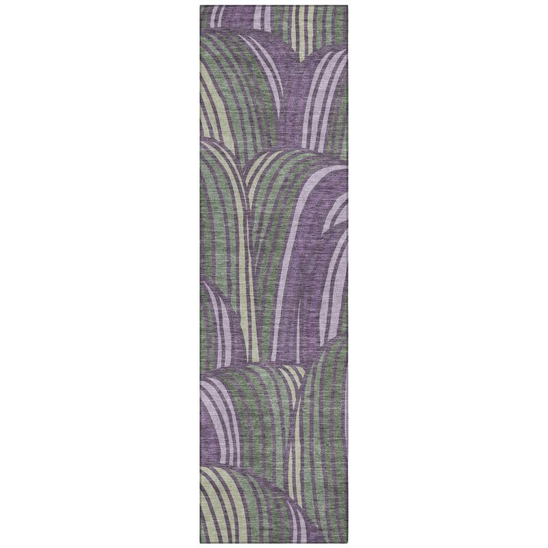 Machine Washable Indoor/ Outdoor Modern Parsons Chantille Rug