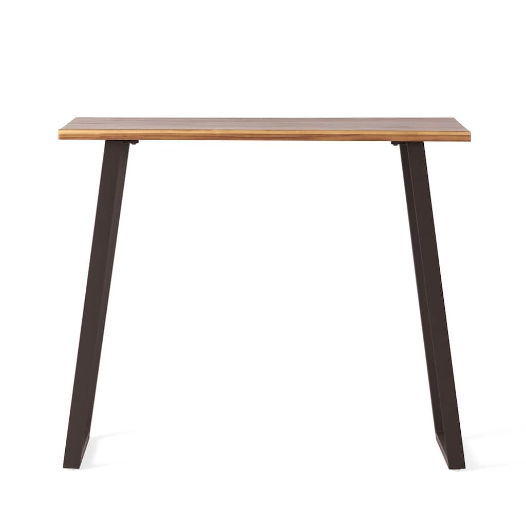 Huettl Acacia Wood and Iron Bar Table by Christopher Knight Home