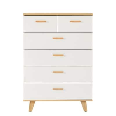 Modern 6 Drawer Chest, Wood Chest Of Drawers Storage Cabinet