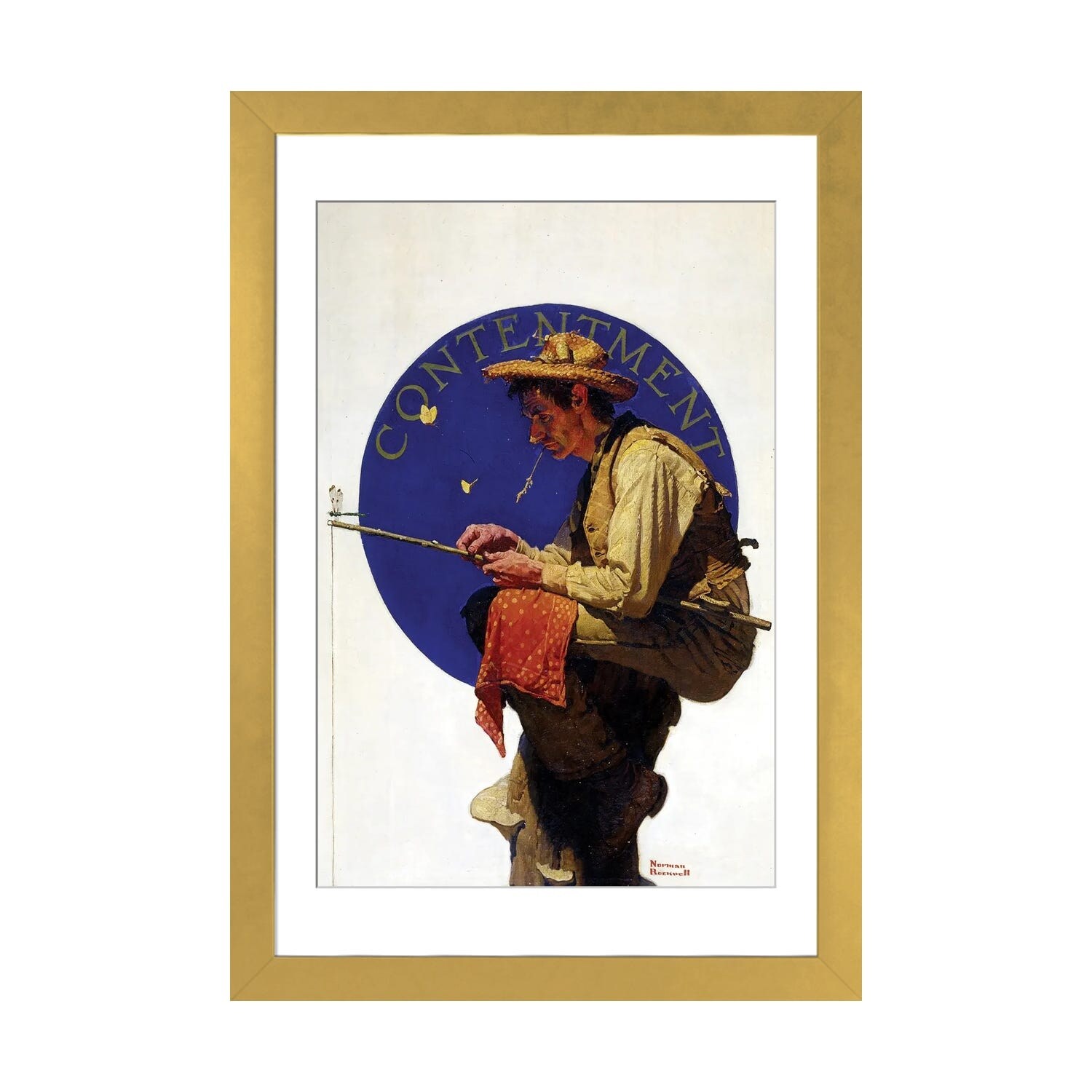iCanvas Man Fishing by Norman Rockwell - Bed Bath & Beyond - 37449184