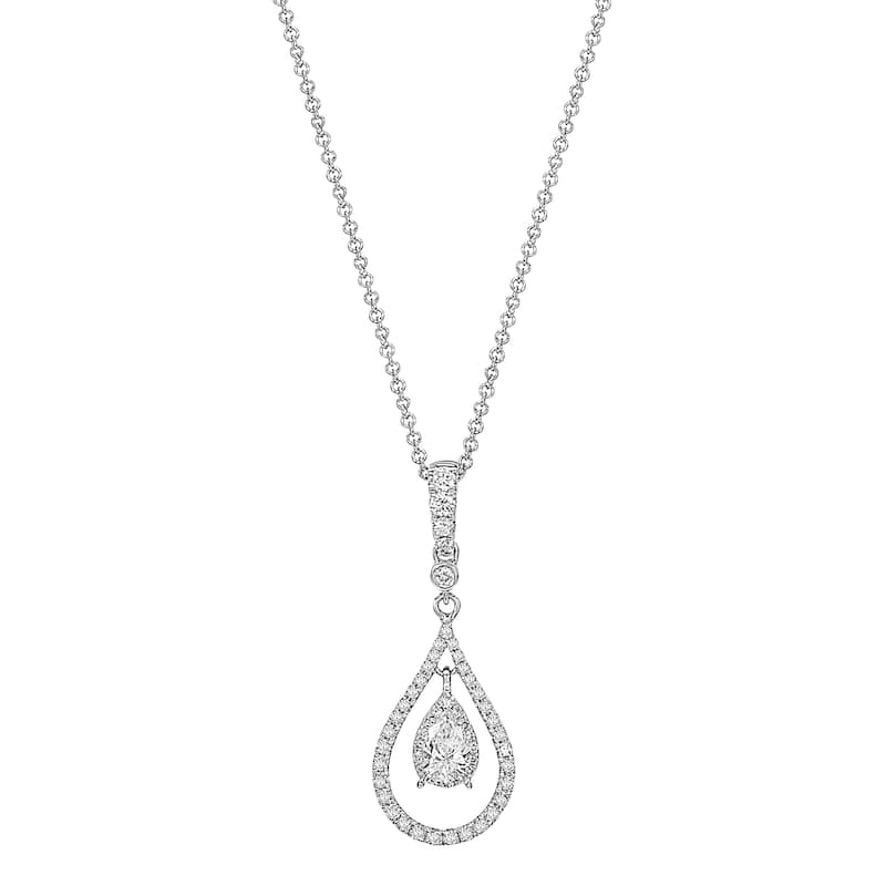 Effy Women's 14K White Gold Diamond Pendant Necklace