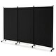 Costway 3-Panel Folding Room Divider 6Ft Rolling Privacy Screen