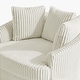 preview thumbnail 65 of 64, Oversized 43" W Plush Corduroy Recessed Arm Swivel Barrel Chair