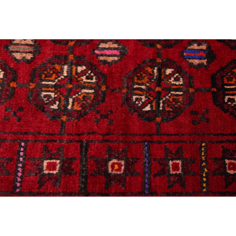 ECARPETGALLERY Hand-knotted Teimani Red Wool Rug - 3'5 x 6'5