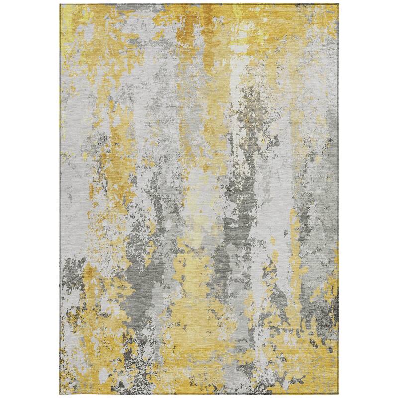 HomeRoots Abstract Transitional Rectangle Outdoor Rug