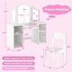 preview thumbnail 5 of 16, Gymax Kids Vanity 2 in 1 Princess Makeup Desk & Chair Set Safe