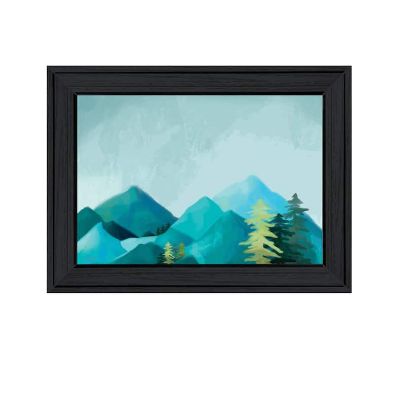 TrendyDecor4U Contemporary "Adventure Awaits I" Framed Print Wall Art - Charcoal