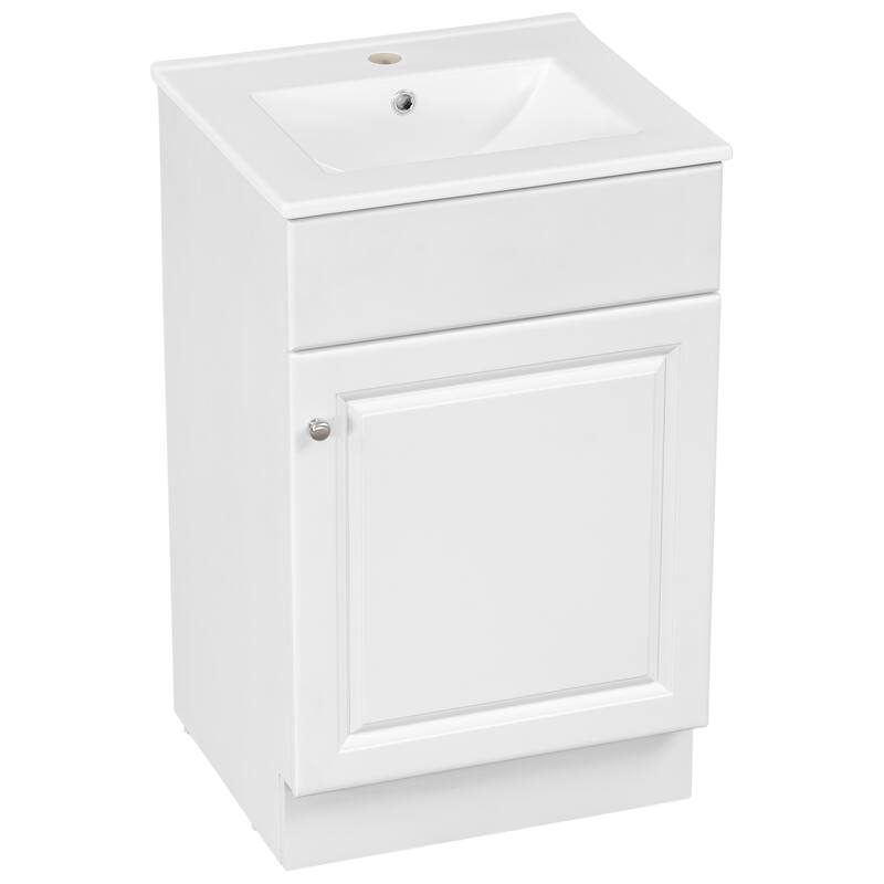 20" Bathroom Vanity with Sink, Storage Cabinet w/Soft Closing Doors and Drawers, Adjustable Shelf, Floor Freestanding Vanities