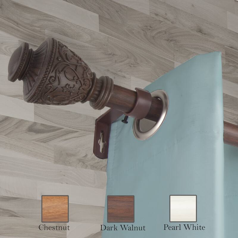 InStyleDesign Neva 1 inch Faux Wood Curtain Rod