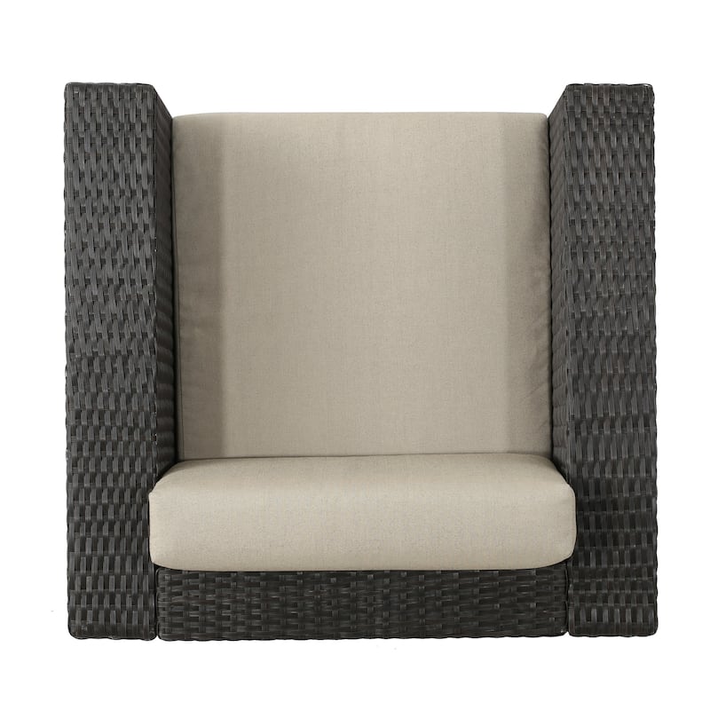 Puerta Outdoor Wicker Swivel Club Chair by Christopher Knight Home