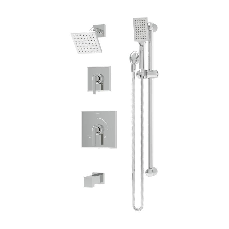 Symmons 369615TRM Duro HydroMersion Pressure Balanced Tub and Shower - Polished Chrome