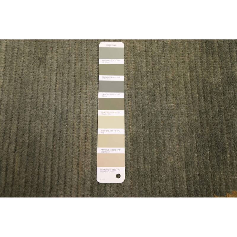 ECARPETGALLERY Hand-knotted Pak Finest Marrakesh Dark Green Wool Rug - 9'1 x 12'3