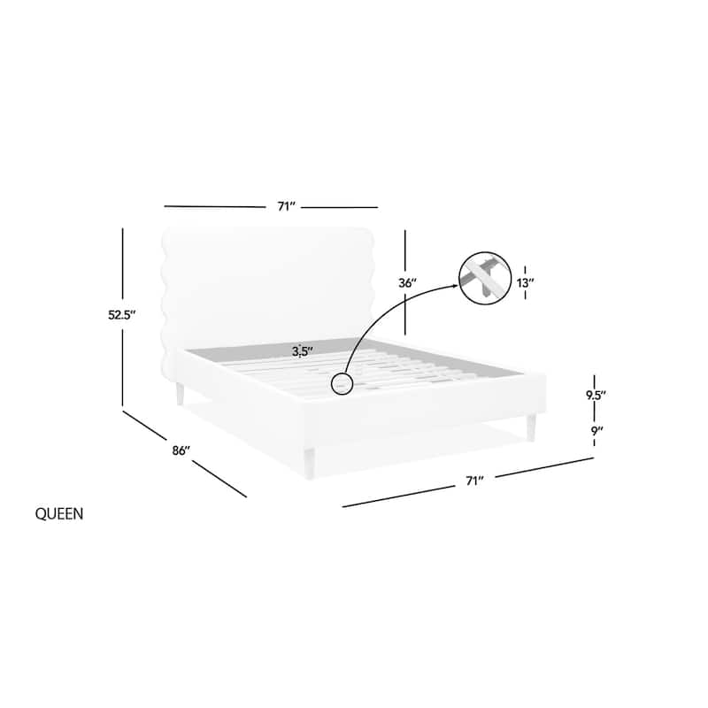 Jennifer Taylor Home Stockholm Scallop Platform Bed