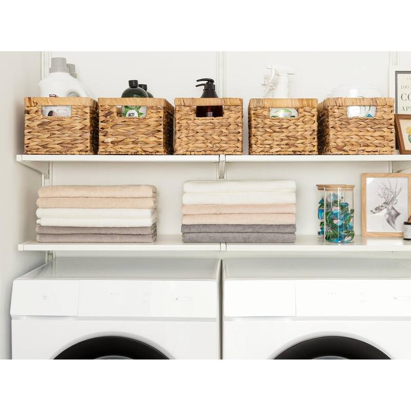 StorageWorks 2-Pack Wicker Storage Basket with Built-in Handle - 8.25"D x 13.25"W x 7"H