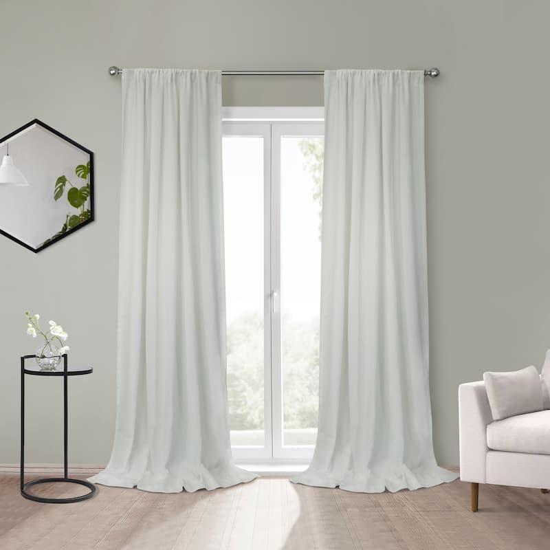 Sierra Light Filtering Dual Header Curtain Panel - 52" x 95" - White