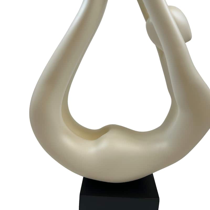 Yoga Doll 59" Tall Handmade Resin Sculpture with Base - N/A