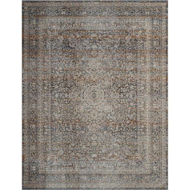 Camilla Vintage Blues/Rust Area Rug