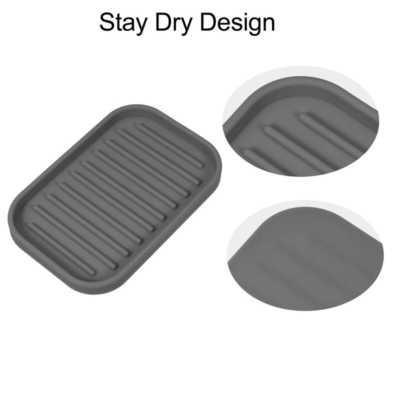 Soap Dish Keep Soap Dry for Home Bathroom Kitchen Silicone