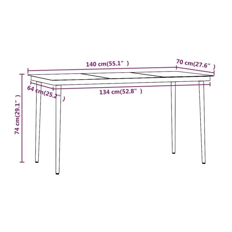 vidaXL Patio Dining Set Outdoor Dining Set Table and Chair Set for Garden