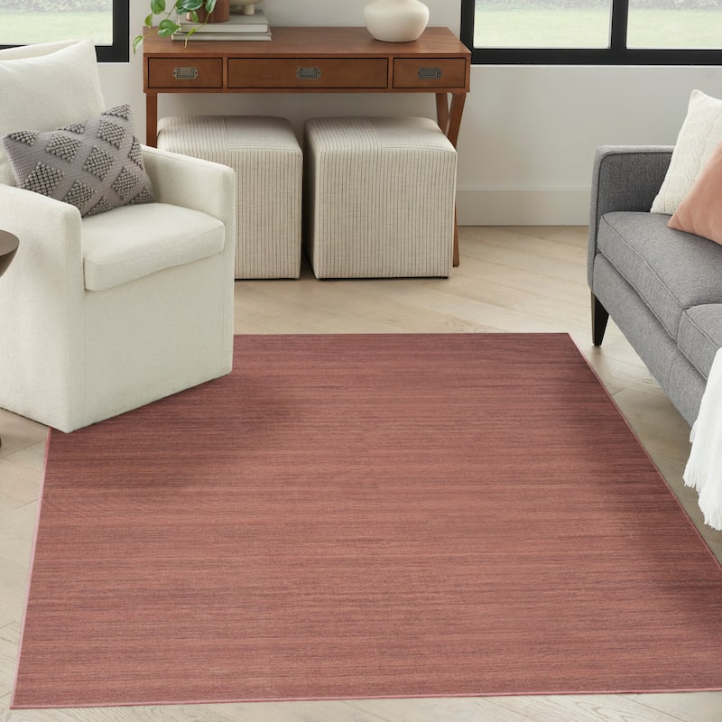 Nourison Washable Essentials Indoor Solid Area Rug