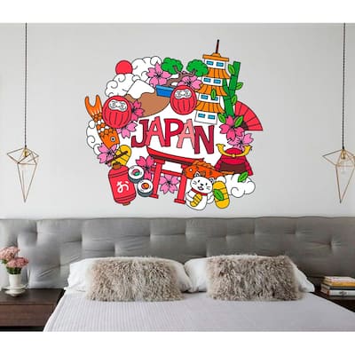 Japan Decal, Japan Sticker, Japan Wall Decor - Bed Bath & Beyond - 33279251