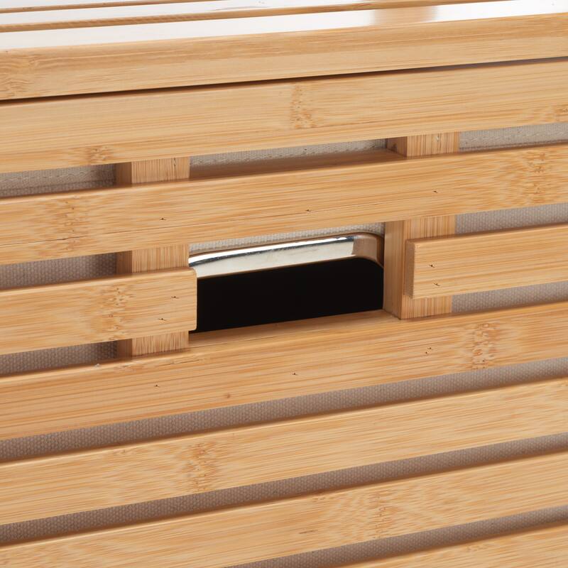 SAFAVIEH Hsuan Laundry Basket with Shelves - 16" W x 12" D x 37" H - 16Wx12Dx37H