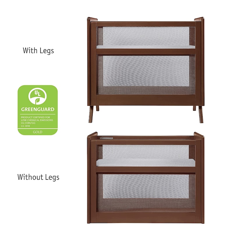 BreathableBaby Breathable Mesh 2-in-1 Mini Crib, Greenguard Gold Certified
