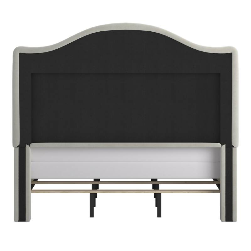 Winchester Upholstered Queen Bed with Curved Headboard by iNSPIRE Q Classic