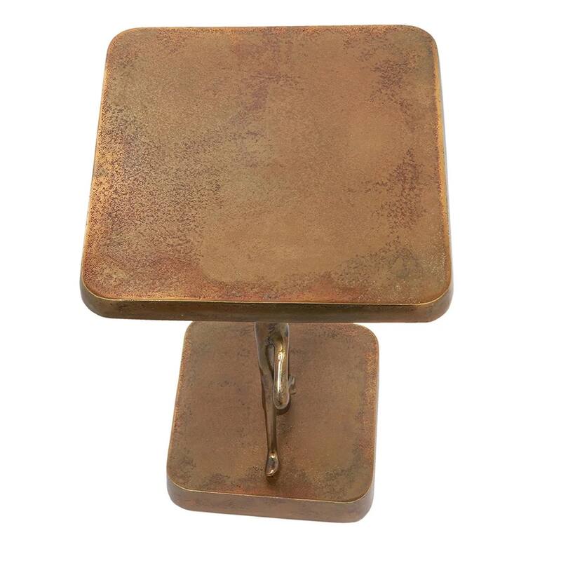 Spi Home Lounging Man Cast Aluminum End Table - 24 X 14 X 14 inches