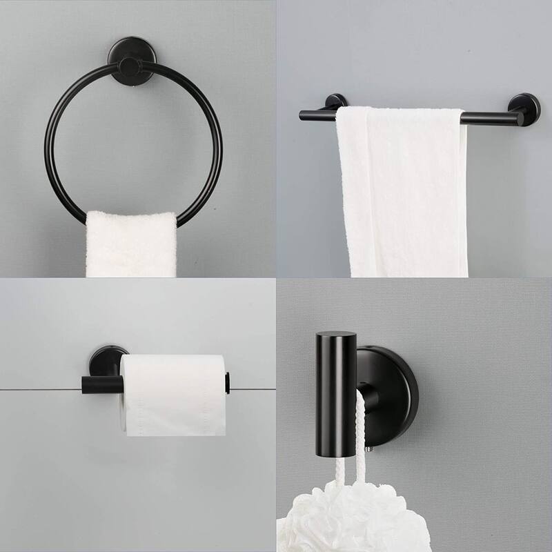 6 Piece Stainless Steel Wall Mount Bathroom Towel Rack Set