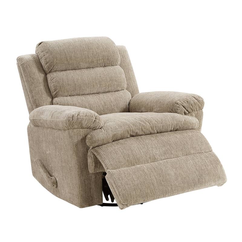 Sofiane 41" Microfiber Swivel Glider Recliner - Pull-Handle Motion