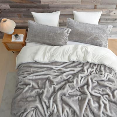 Fox in the Coconut Tree - Coma Inducer® Oversized Comforter Set - Frosty Gray Coconut