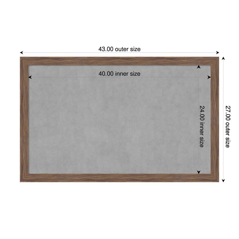 Amanti Art Pia Medium Brown Narrow Framed - 43 x 27 in