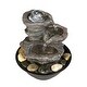 preview thumbnail 8 of 10, 4-Tier Cascading Resin-Rock Falls Tabletop Water Fountain w/LED Lights