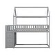 preview thumbnail 15 of 16, Twin/Twin House Bunk Bed with Shelves and Drawers