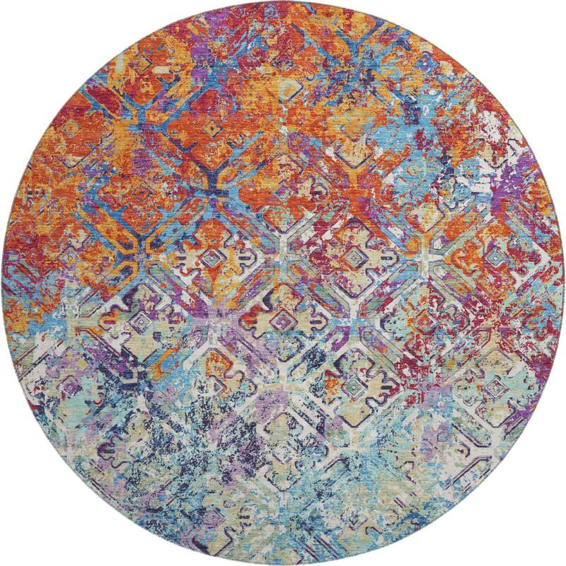 Premium Washable Super Soft Trellis Distressed Mayfield Rug