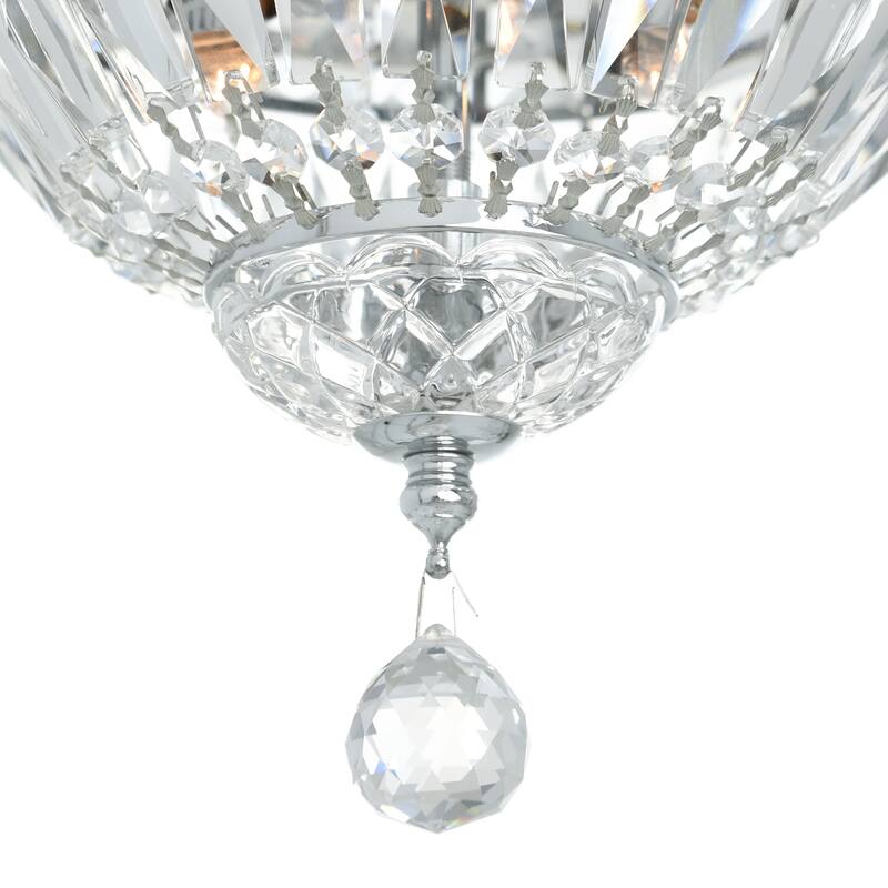 Stefania 2 Light Bowl Flush Mount With Chrome Finish