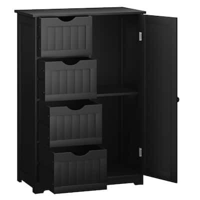 Gymax Storage Floor Cabinet Organizer Cupboard w/ 4 Drawers Adjustable - See Details