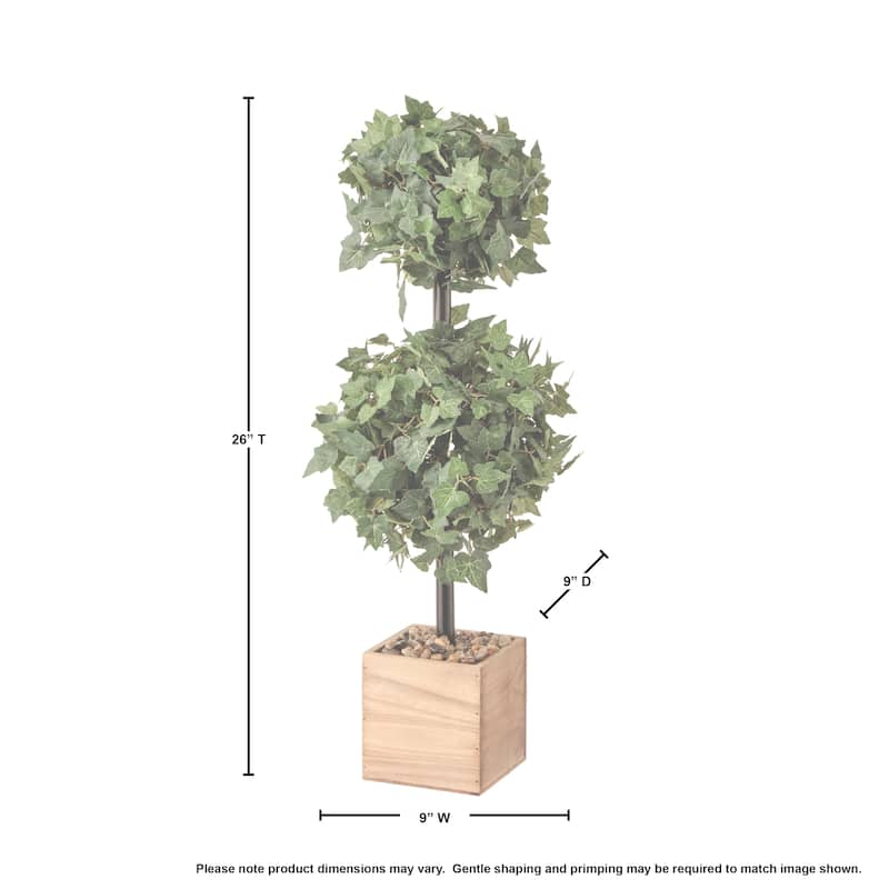 Ivy Double Ball Topiary 26"