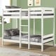 preview thumbnail 3 of 11, Twin over Twin Bunk Bed with Ladder, White