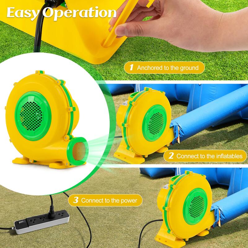 Gymax 950W 1.2 HP Electric Blower 2620 PA Air Blower for Inflatables - See Details
