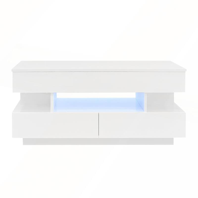 Modern Lift-Top Coffee Table with 2 Drawers
