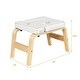 preview thumbnail 2 of 9, Yoga Headstand Wood Stool with PVC Pads-White - 24" x 16" x 15.5" (L x W x H)