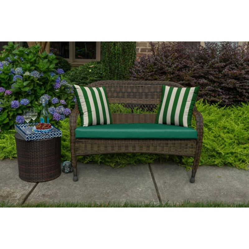 Sunbrella 43.5-inch Solid Color Outdoor Settee Cushion