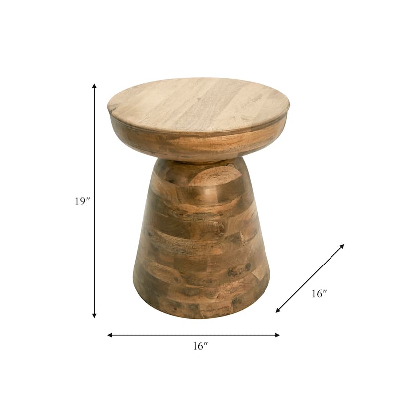 Wood, 19" Side Table, Black