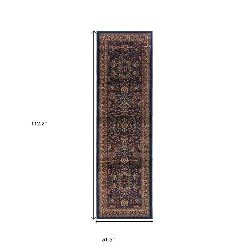 HomeRoots Oriental Traditional Runner Area Rug