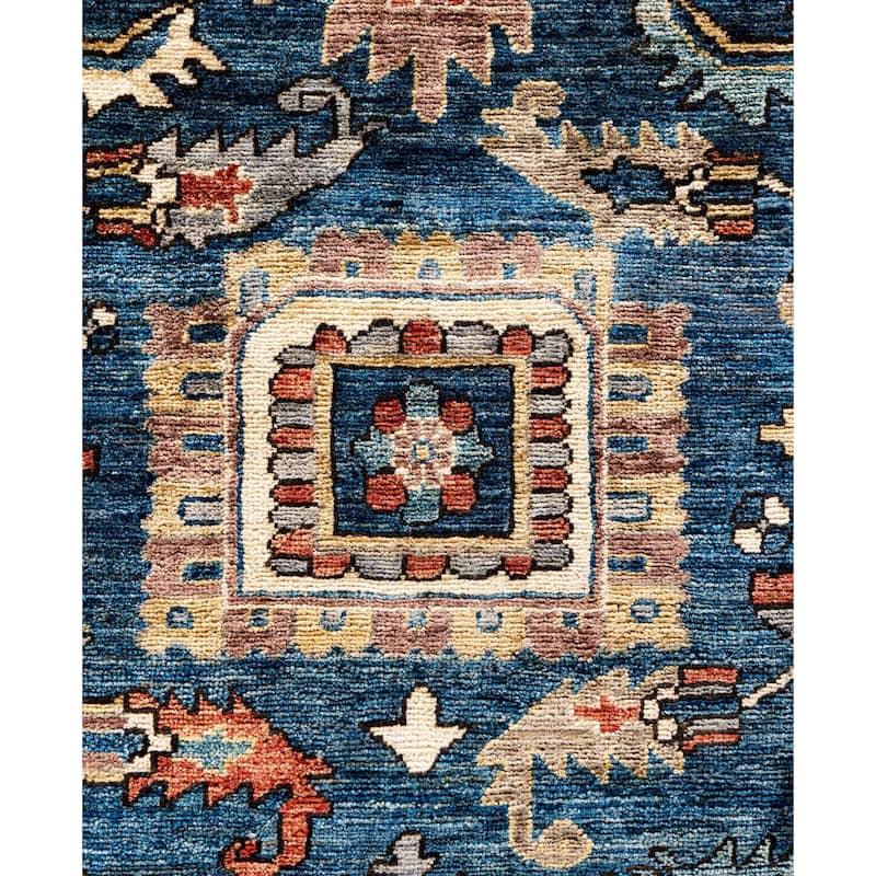 Serapi One-of-a-Kind Hand-Knotted Area Rug - Blue - 9' 1" x 11' 9"
