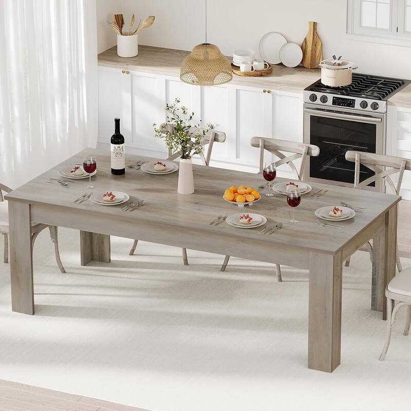 71"L Kitchen Dining Room Table for 4-6 Dining Room, Kitchen, Living Room (Only Table)