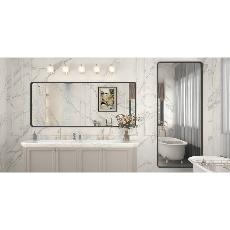 Aluminum alloy Framed Tempered Glass Wall Bathroom Vanity Mirror